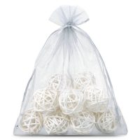 Sacchetti di organza 40 x 55 cm - argento Saco grandi 40x55 cm