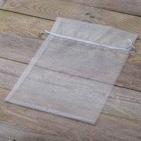 Sacchetti di organza 40 x 55 cm - argento Sacchi con chiusura rapida e semplice