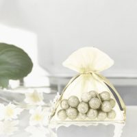Sacchetti di organza 5 x 7 cm - avorio Regali per gli invitati
