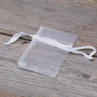 Sacchetti di organza 5 x 7 cm - bianco Regali per gli invitati