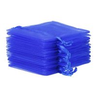 Sacchetti di organza 5 x 7 cm - blu Sacchetti di organza