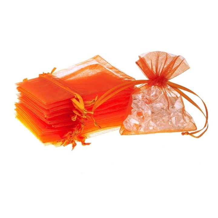 Sacchetti di organza 6 x 8 cm - arancione Sacchetti di organza
