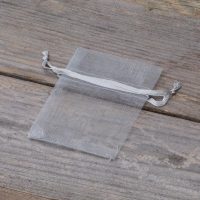 Sacchetti di organza 6 x 8 cm - argento Sacchetto di Natale