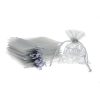 Sacchetti di organza 6 x 8 cm - argento Battesimo