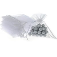 Sacchetti di organza 6 x 8 cm - bianco Baby Shower