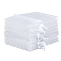 Sacchetti di organza 6 x 8 cm - bianco Regali per gli invitati