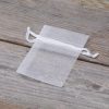 Sacchetti di organza 6 x 8 cm - bianco Decorazione della tavola