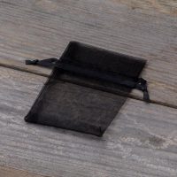 Sacchetti di organza 6 x 8 cm - nero Lavanda e fragranze essiccate