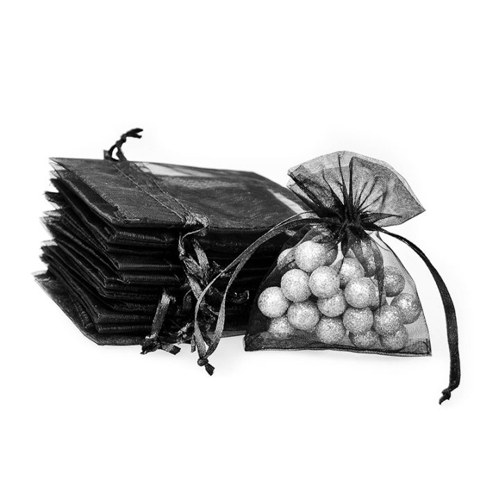 Sacchetti di organza 6 x 8 cm - nero Sacchetti piccoli