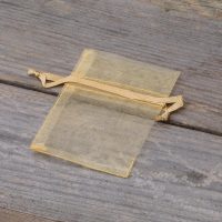 Sacchetti di organza 6 x 8 cm - oro Lavanda e fragranze essiccate