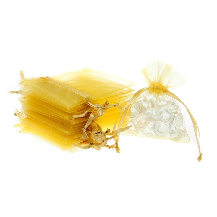 Sacchetti di organza 6 x 8 cm - oro Sacchetti di organza