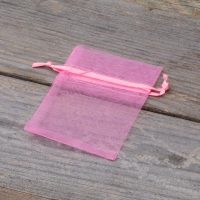 Sacchetti di organza 6 x 8 cm - rosa San Valentino