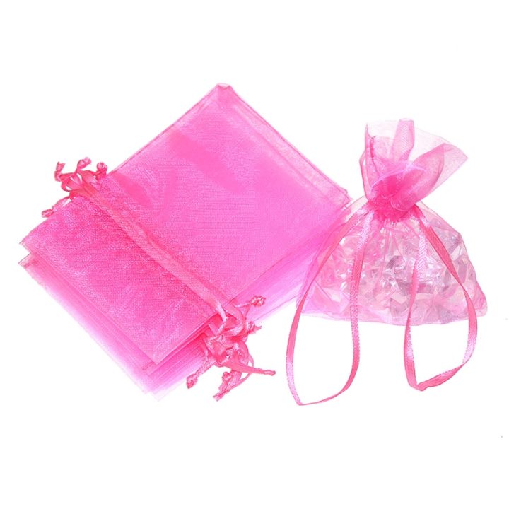 Sacchetti di organza 6 x 8 cm - rosa Pasqua