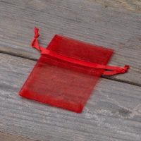 Sacchetti di organza 6 x 8 cm - rosso Lavanda e fragranze essiccate