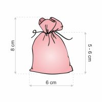 Sacchetti di organza 6 x 8 cm - viola Sacchetti di organza