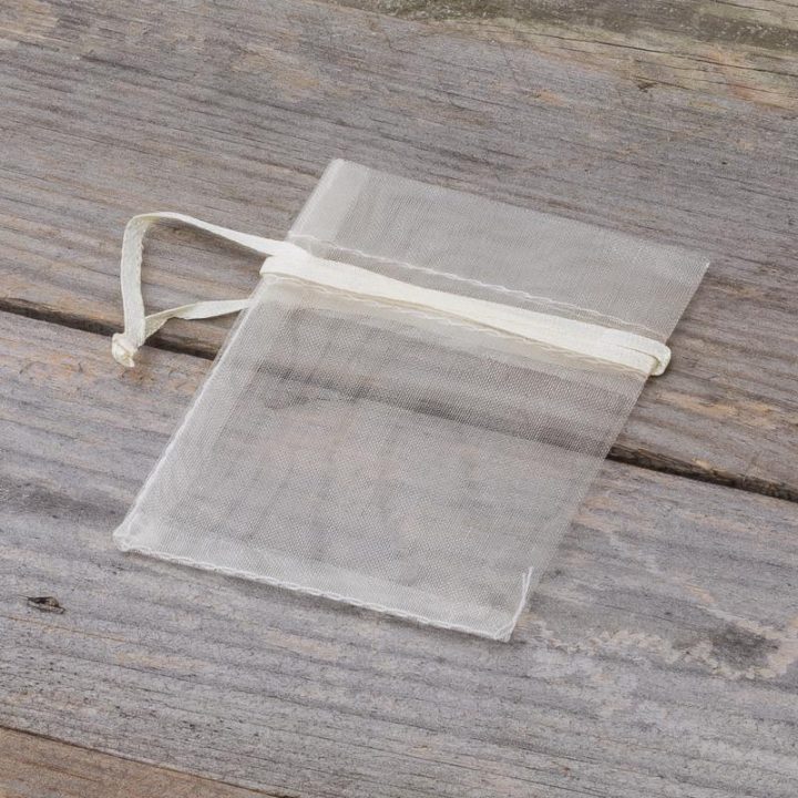 Sacchetti di organza 7 x 9 cm (SDB) - avorio Lavanda e fragranze essiccate