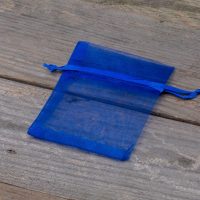 Sacchetti di organza 7 x 9 cm - blu Sacchetto di Natale