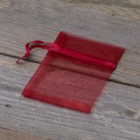 Sacchetti di organza 7 x 9 cm (SDB) - bordeaux San Valentino