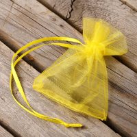 Sacchetti di organza 7 x 9 cm (SDB) - giallo Sacchetti piccoli 7x9 cm