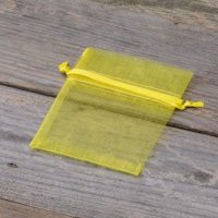 Sacchetti di organza 7 x 9 cm - giallo Sacchetti di organza