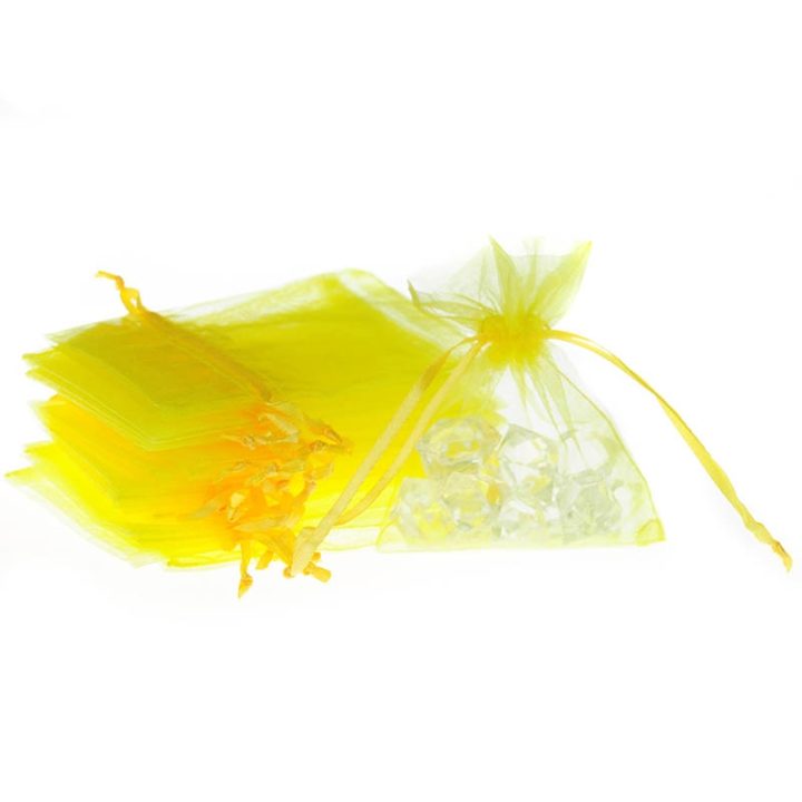 Sacchetti di organza 7 x 9 cm - giallo Sacchetti piccoli