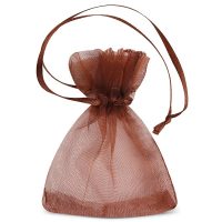 Sacchetti di organza 7 x 9 cm (SDB) - marrone Sacchetti marroni