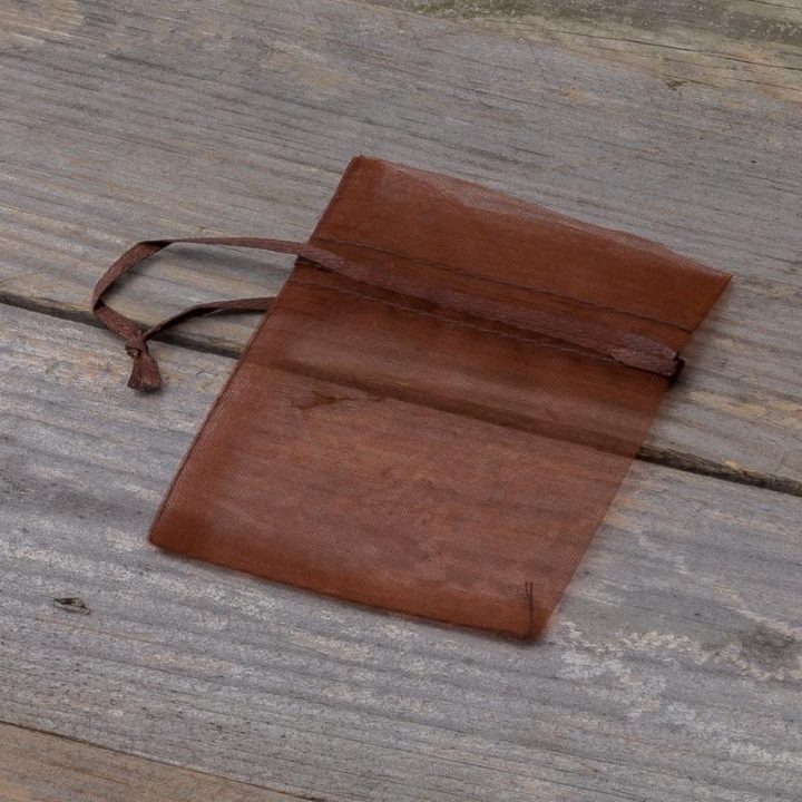 Sacchetti di organza 7 x 9 cm (SDB) - marrone Lavanda e fragranze essiccate