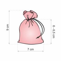 Sacchetti di organza 7 x 9 cm (SDB) - marrone Sacchetti di organza
