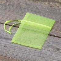 Sacchetti di organza 7 x 9 cm (SDB) - neon verde Lavanda e fragranze essiccate