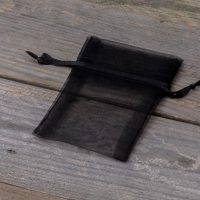 Sacchetti di organza 7 x 9 cm - nero Lavanda e fragranze essiccate