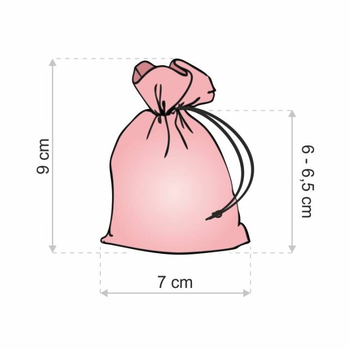 Sacchetti di organza 7 x 9 cm (SDB) - rosa Per bambini