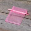 Sacchetti di organza 7 x 9 cm - rosa San Valentino