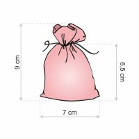 Sacchetti di organza 7 x 9 cm - rosa Lavanda e fragranze essiccate