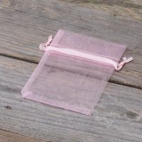 Sacchetti di organza 7x9 cm - rosa chiaro San Valentino