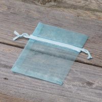 Sacchetti di organza 8 x 10 cm - celeste Lavanda e fragranze essiccate