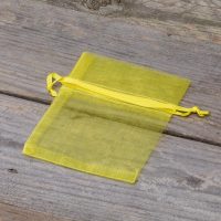 Sacchetti di organza 8 x 10 cm - giallo San Valentino