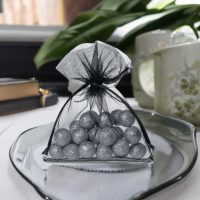 Sacchetti di organza 8 x 10 cm - nero Sacchetti neri