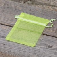 Sacchetti di organza 8 x 10 cm - neon verde Lavanda e fragranze essiccate