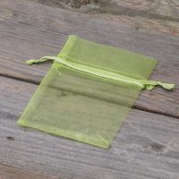 Sacchetti di organza 8 x 10 cm - verde Pasqua
