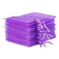 Sacchetti di organza 8 x 10 cm - viola Lavanda e fragranze essiccate