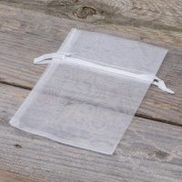 Sacchetti di organza 9 x 12 cm - bianco Sacchetti di organza