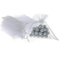 Sacchetti di organza 9 x 12 cm - bianco Sacchetti piccoli