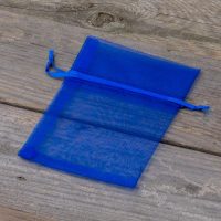 Sacchetti di organza 9 x 12 cm - blu Sacchetto di Natale