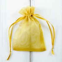 Sacchetti di organza 9 x 12 cm - giallo Sacchetti piccoli 9x12 cm