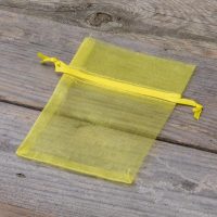 Sacchetti di organza 9 x 12 cm - giallo Pasqua