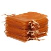 Sacchetti di organza 9 x 12 cm - marrone Lavanda e fragranze essiccate