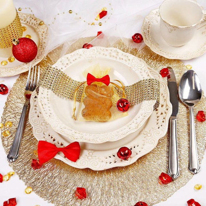 Sacchetti di organza 9 x 12 cm - oro San Valentino