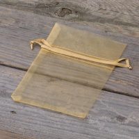 Sacchetti di organza 9 x 12 cm - oro Decorazione della tavola