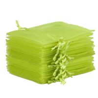 Sacchetti di organza 9 x 12 cm - verde Sacchetti piccoli 9x12 cm