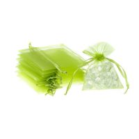 Sacchetti di organza 9 x 12 cm - verde Decorazione della tavola
